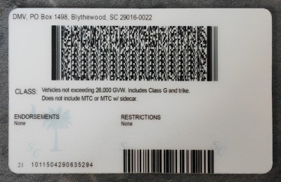 South Carolina (SC) Fake IDs